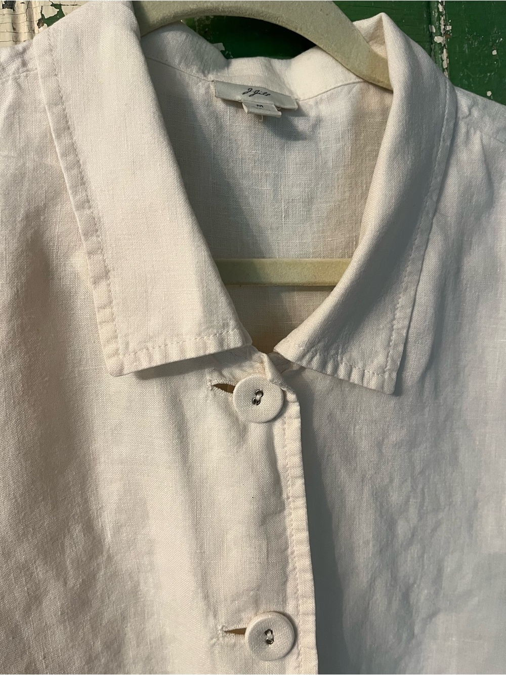 Linen J Jill Jacket Cute Button-Front - Picture 5 of 8
